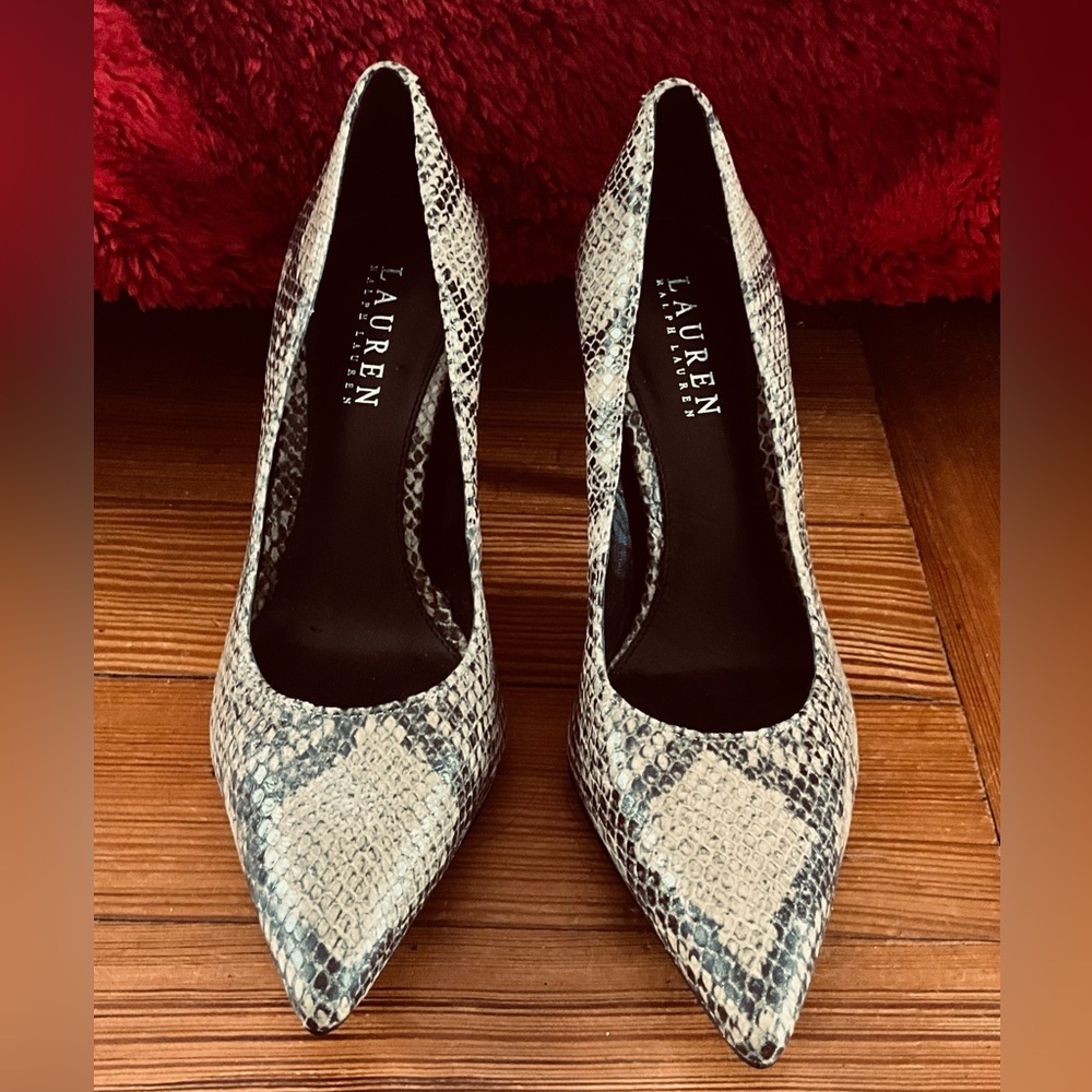 Ralph Lauren Snakeskin Patterned Heels